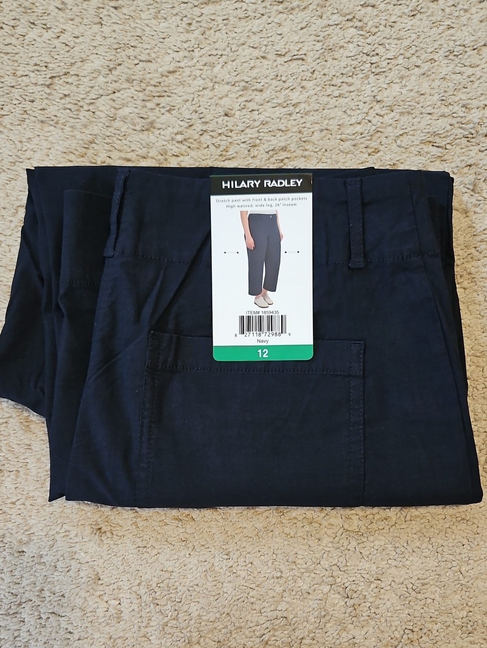 NEW! Hilary Radley Navy Wide Leg Pant Multiple Sizes - Picture 11 of 13